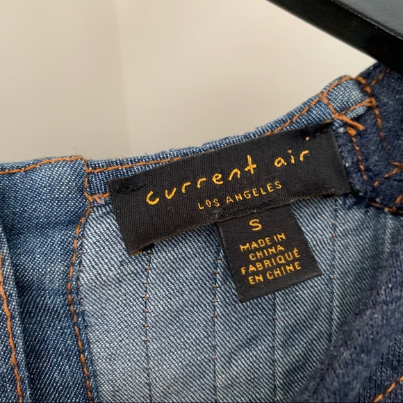 Anthropologie Current Air Textured/Denim Top, Small - Picture 2 of 12